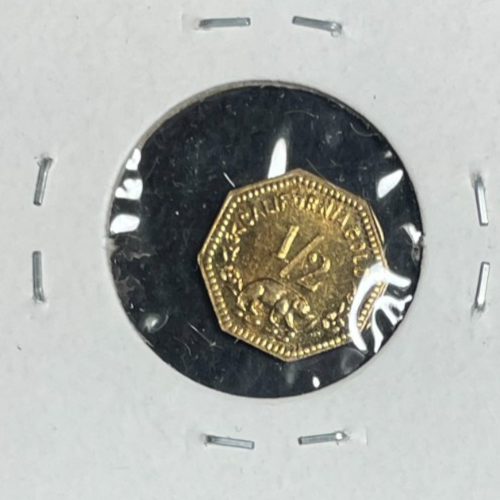CALIFORNIA GOLD 1852 1/2 SOUVENIR TOKEN ~COOL LOOKING TOKEN~ - Bild 2 von 4
