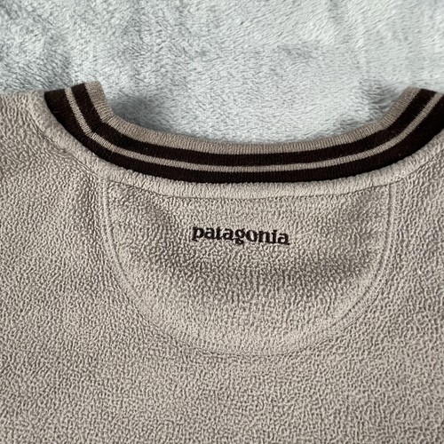 Patagonia Sweater Mens XL Gray Fleece Crewneck Pullover Rib Collar Long Sleeve - Picture 8 of 11