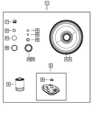 Genuine Mopar Transmission Oil Sump Filter Package 5015267AD