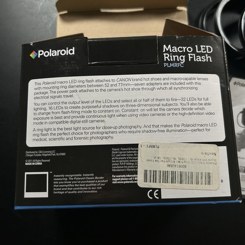 Polaroid Macro LED Ring Flash PLMRFC For Canon Camera - TESTED WORKING - Picture 3 of 6
