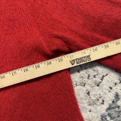 Cardigan Sears vintage anni 50 taglia grande rosso maglione lana alpaca fuzzy Kurt Cobain - Foto 7 di 9