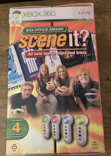 Xbox 360 SCENE IT? Box Office Smash Bundle Movie Trivia Game 4 controllers - Picture 2 of 4