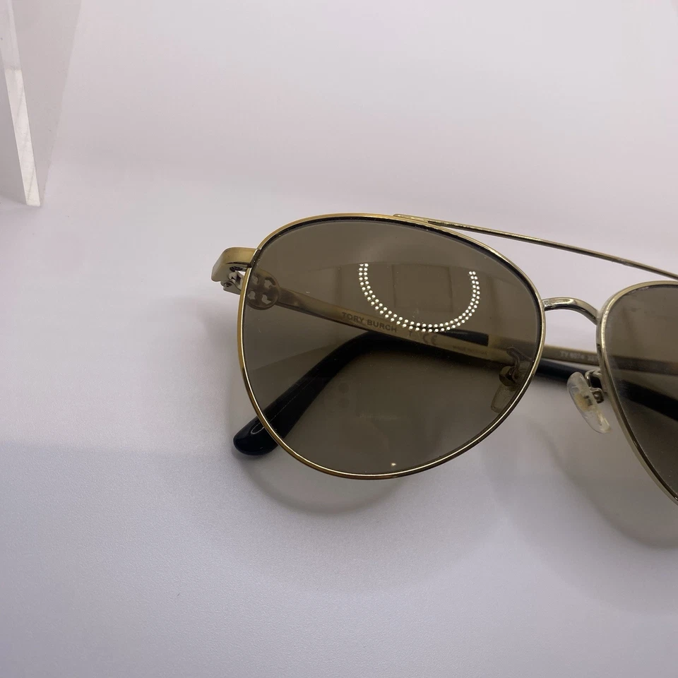 Tory Burch Sunglasses FRAME ONLY TY6074 Aviator 58-13-140 Gold Black 818 - Изображение 4 из 4