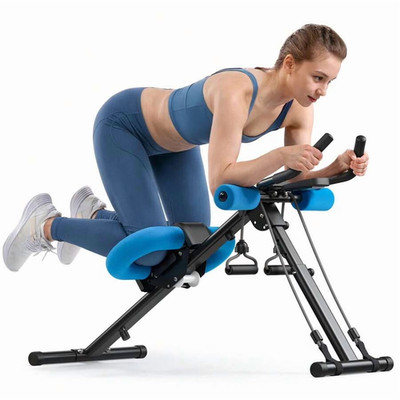 MERACH Abdominal Trainers Exercise Bench Workout Machine Foldable LCD Monitor