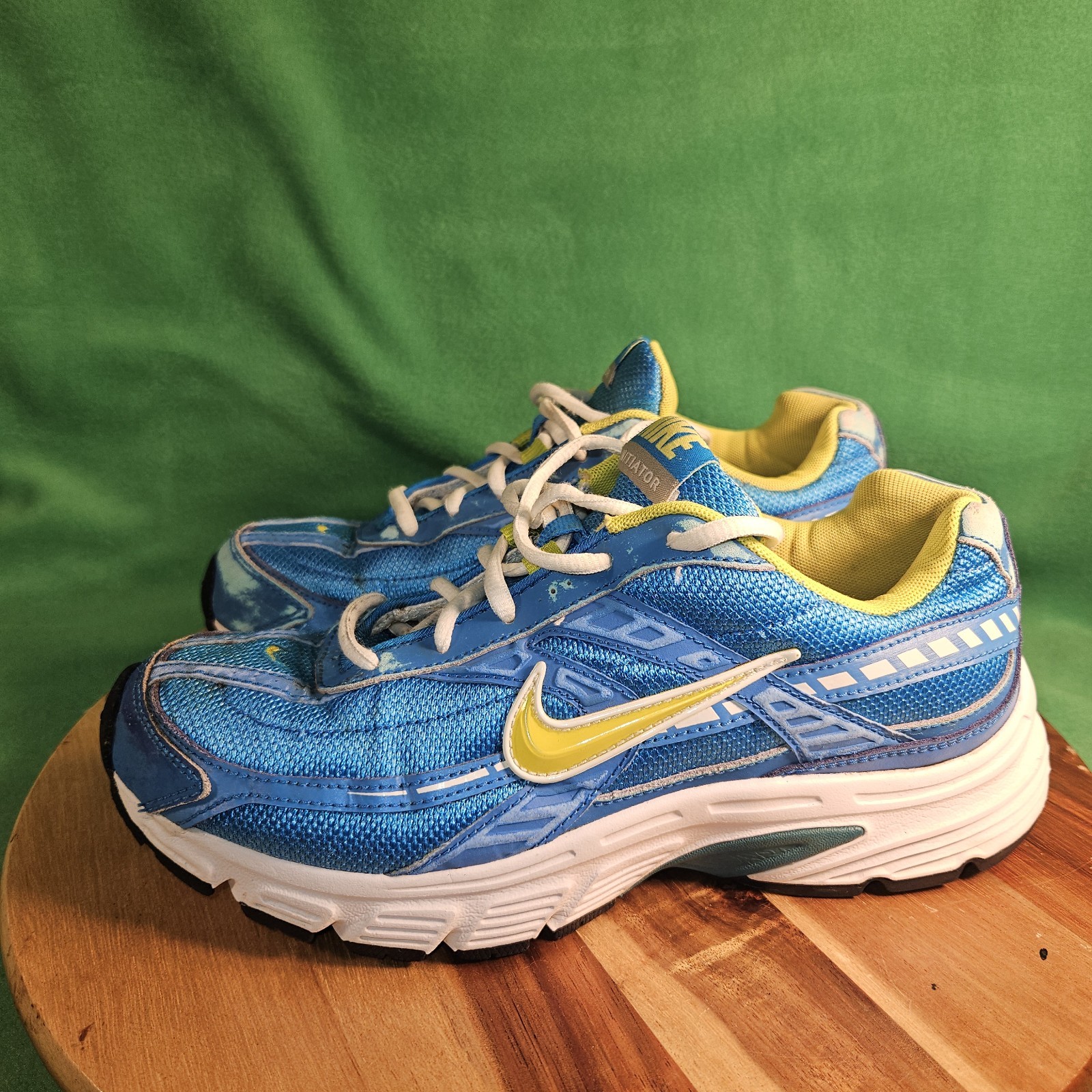 Nike Womens Initiator 394053-481 Blue Low Top Lace Up Casual Running Shoe Sz 7.5