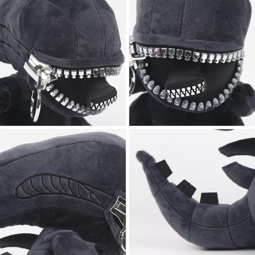 Peluche alieno xenomorfo bocca di zipper peluche strano anime romanzo bambola - Foto 4 di 8