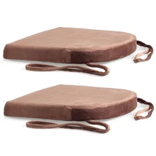 Augld 14x14 Metal Chair Cushion Set of 2 Memory Foam School Small U Shape Seat