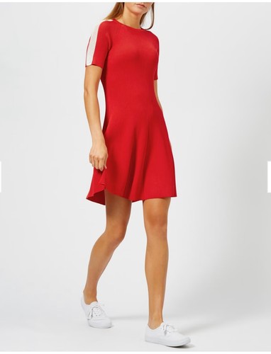 Tommy Hilfiger Rayana Red Fit & Flare Dress size XS - Picture 3 of 11