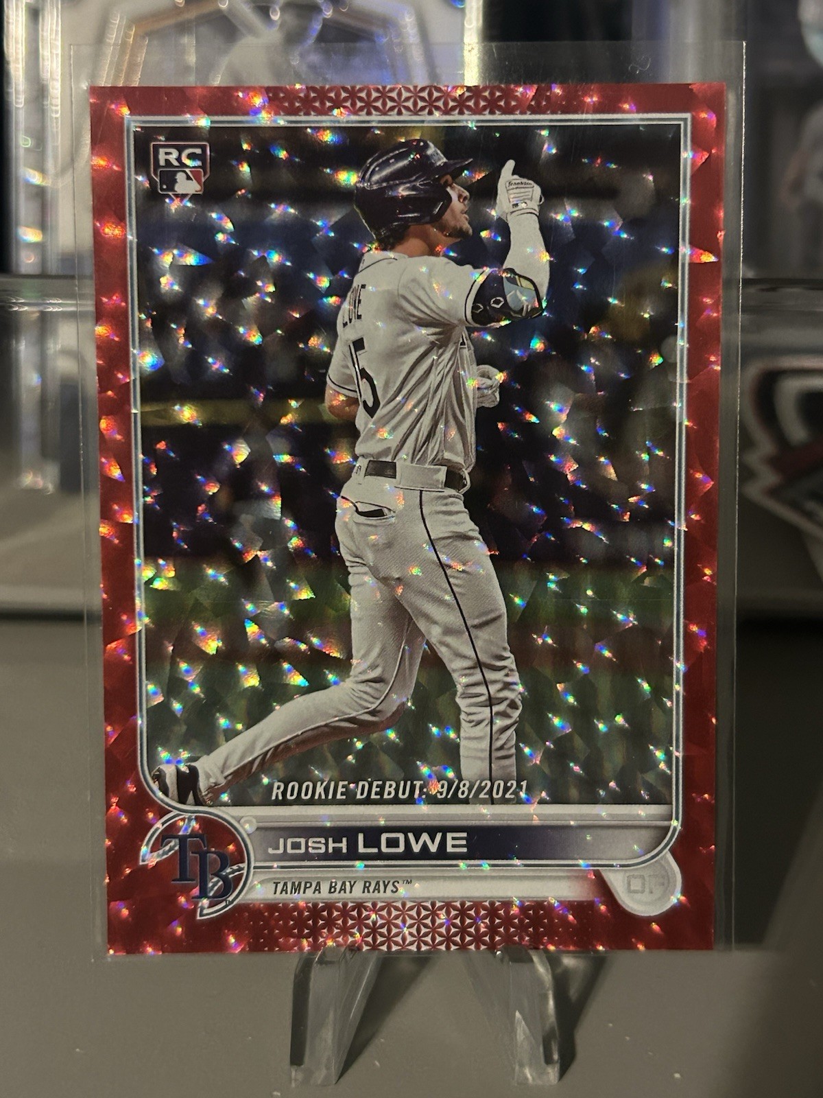 2022 Topps Update Series Josh Lowe Rookie Debut Red /199 RC Rays