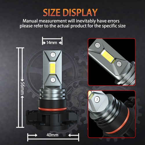 Bombilla antiniebla LED 5202 H16 para Chevy Silverado 1500 2007-2015 blanca 6000K A+++ - Imagen 3 de 16