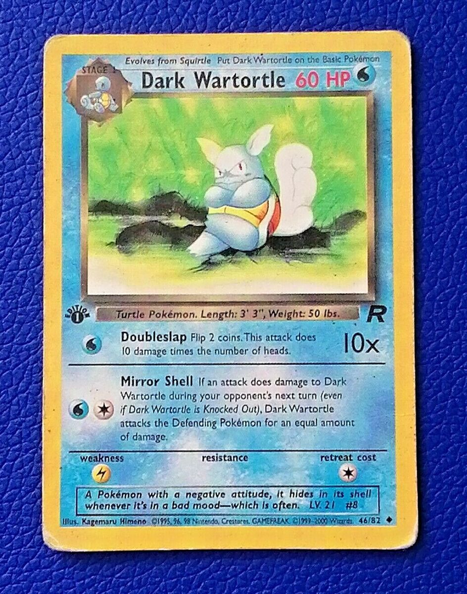 Pokemon Dark Wartortle 1st Edition Team Rocket Eng #46/82 Pokemon Dark Wartortle 1st Edition Team Rocket Eng #46/82