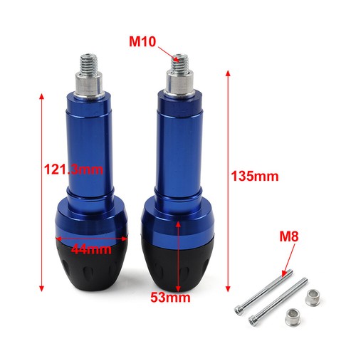 8MM 10MM Motorrad Slider Sturzpad Crash Protector Slider Crash Pad Schwarz - Bild 10 von 10