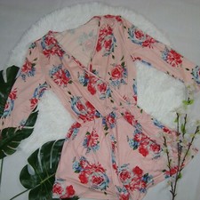 Womens Pink Floral Romper