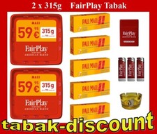 2 X FairPlay 315g MAXI BOX TABAK / STOPFTABAK + 1000 "EXTRA" Hülsen + ZUBEHÖR
