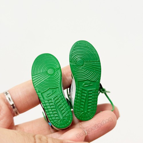 Zapatillas deportivas escala 1/6 zapatos de baloncesto figura de acción masculina muñeca accesorios verde - Imagen 5 de 10