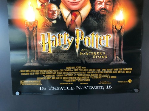 Harry Potter La Piedra Hechicera (2001) - Póster de la Película Original - 17"" x 25"" EX - Imagen 4 de 5