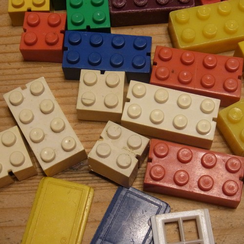 Lego Mursten 50 vecchie fessure 2 porte + 2 finestre senza logo dal 1949-1952 - Foto 9 di 13