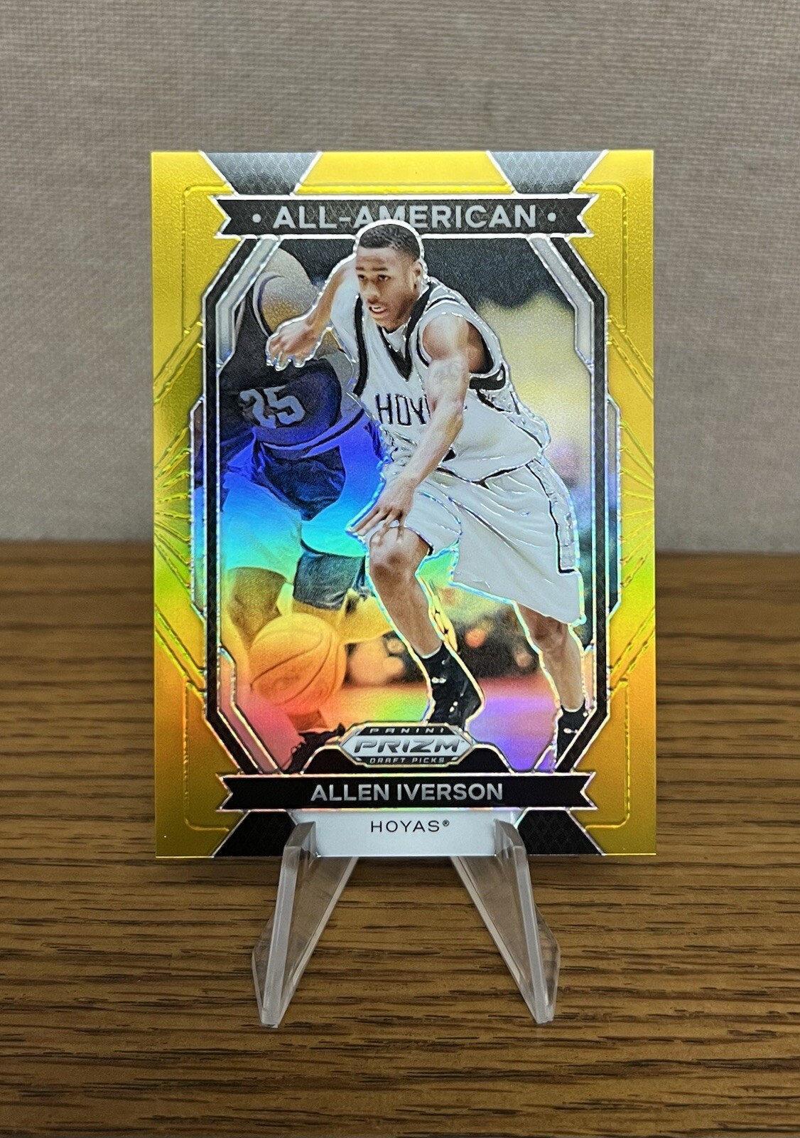 2024 Prizm Draft Picks Allen Iverson Gold Prizm All American #8/10 Sixers GTown