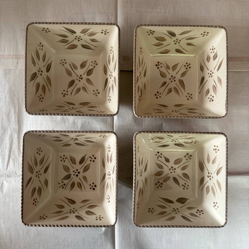 Temp-tations by Tara Old World Brown Square 12 Piece Dinner Set - Bowls & Plates - Picture 12 of 21