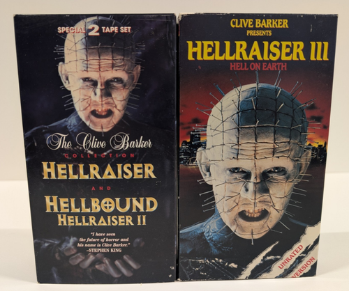 Hellraiser VHS Lot 1, 2, 3 Hellbound, Hell on Earth - Picture 1 of 19