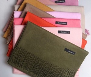 Elegant-Acne-Pure-Color-Pashmina-Virgin-Wool-Cashmere-Scarf-Shawl-Unisex-Winter