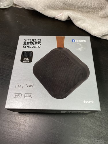 New -Studio Series Speaker by Tzumi -Mini Waterproof Bluetooth Fabric Speaker - Picture 1 of 6