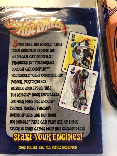 Hot Wheels 4 Decks versiegelte Spielkarten in 2 Sammeldosen - Bild 6 von 9