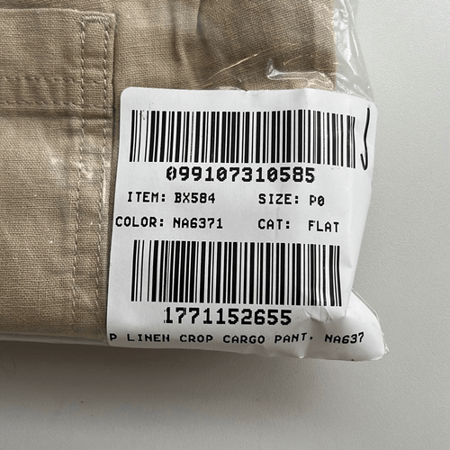 J Crew Linen Crop Cargo Pants Womens Size Petite 0 Natural - Picture 4 of 11