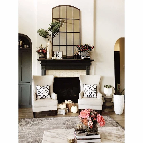 Amiel Antiqued Window Pane Arch Mirror Aged Metal Floor Leaning~ Uttermost 13464 - Picture 9 of 14