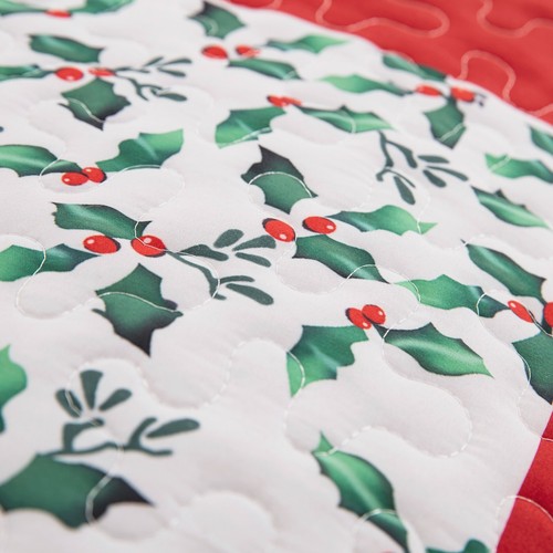 Christmas Bedspread Coverlet Set Patchwork Quilted Queen King Size Bedding New - Picture 39 of 132