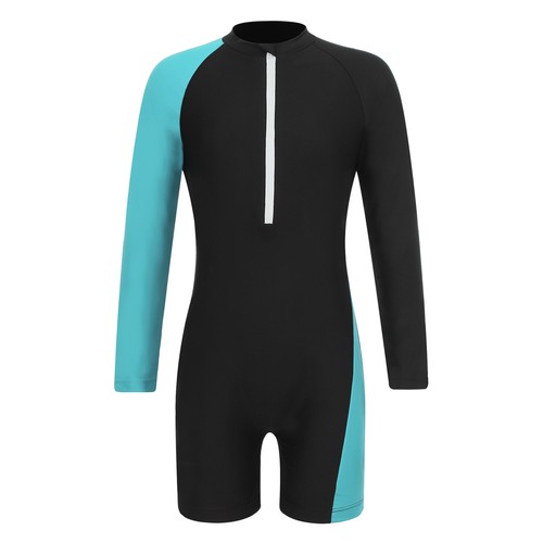 Kids Bating Suit Front Zipper Swimsuit Playwear Swimwear Gymnastics Beachwear - Bild 31 von 69