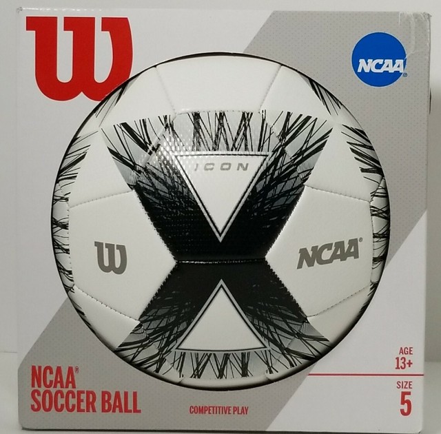 Wilson NCAA Icon Soccer Ball Size 5 White & Black Age 13 for sale