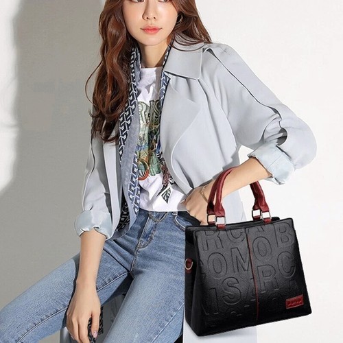 PU Leather Crossbody Bag Luxury Designer Tote Handbag Female Large Capacity bag - Picture 13 of 21