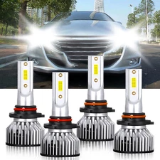For Honda Odyssey 2005-2010 9005+9006 LED Headlight Bulbs High Low Beam 6000K
