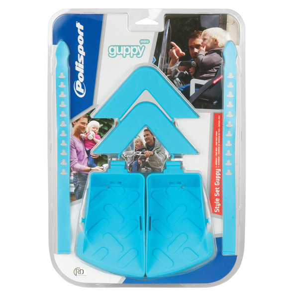 POLISPORT GUPPY MINI CHILD SEAT STYLE KIT ARM FOOT REST STRAPS LIGHT BLUE eBay