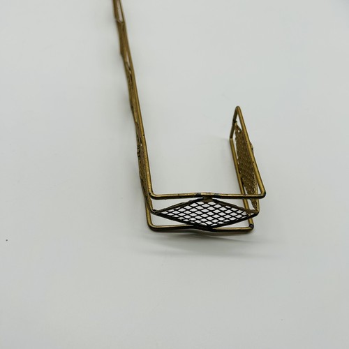 Vintage Mid Century Gold Rautenmuster über der Tür Aufhänger Haken 18" - Bild 11 von 14