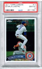 2011 Topps Chrome Starlin Castro PSA 10