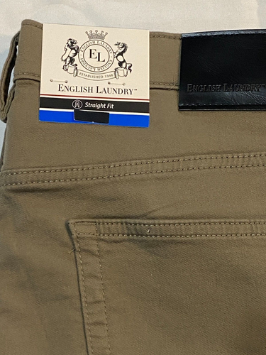 New With Tags Men's English Laundry Stretch Straight Fit Chino Pants-Tan-36x30 - Picture 7 of 9