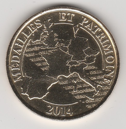 A 2014 TOKEN MEDAILLE SOUVENIR M&P -- 77 711 AQUARIUM SEA LIFE MEDUSE AURELIE - Picture 2 of 2