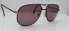 Vintage Euroline Exclusive 794 Black Gold Pilot Sunglasses Italy FRAMES ONLY