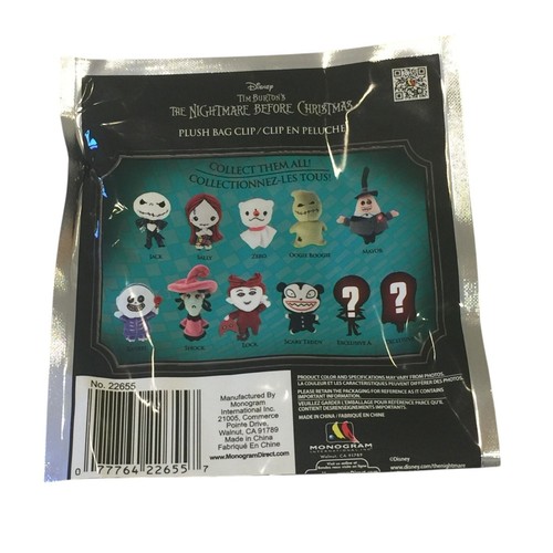 Disney The Nightmare Before Christmas 4" Scary Teddy Plush Bag Clip - Afbeelding 2 van 2