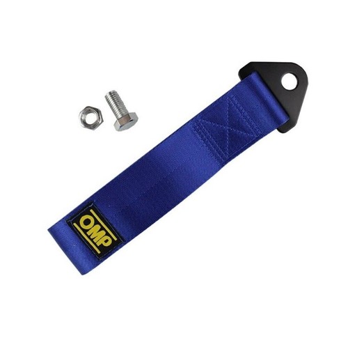 OMP Tow Strap Red Blue Black Yellow Fluro Pink Teal Drift Drag Race Tow Eye - Picture 4 of 10