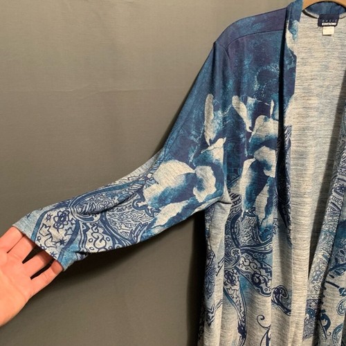 PD-Women's Basic Editions Cardigan, XXL, Blue - Picture 2 of 6