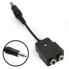 General Aviation Pilot to Helicopter Headset Adapter Cable Cord Dual Plug GA