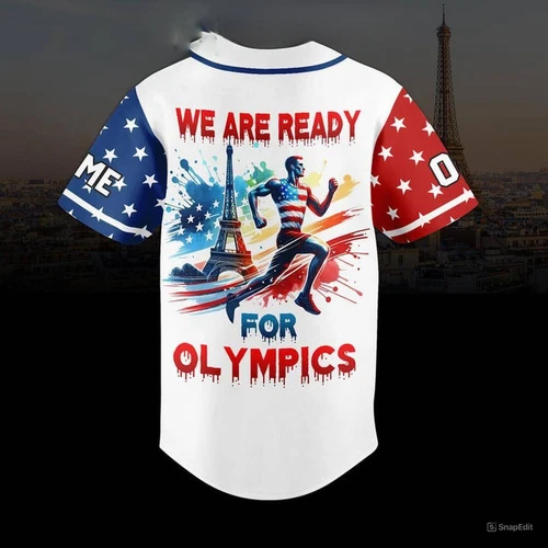 Team USA We Are Ready For Olympic Personalized Baseball Jersey