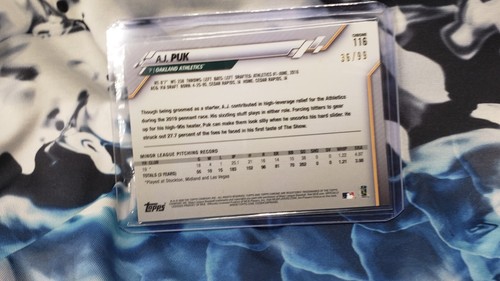 2020 Topps Chrome Ben Baller Green Refractor 116 AJ Puk Rookie #'d 36/99 - Picture 12 of 15