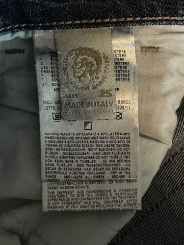 Diesel Women’s Jeans ‘Getlegg’ Slim Fit Sz25 8880J Wash Distressed Made In Italy - Picture 7 of 11
