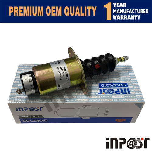 12V Fuel Shutdown Solenoid  SA-3151-12 3906398 Single Terminal Fit for Cummins - Picture 1 of 8