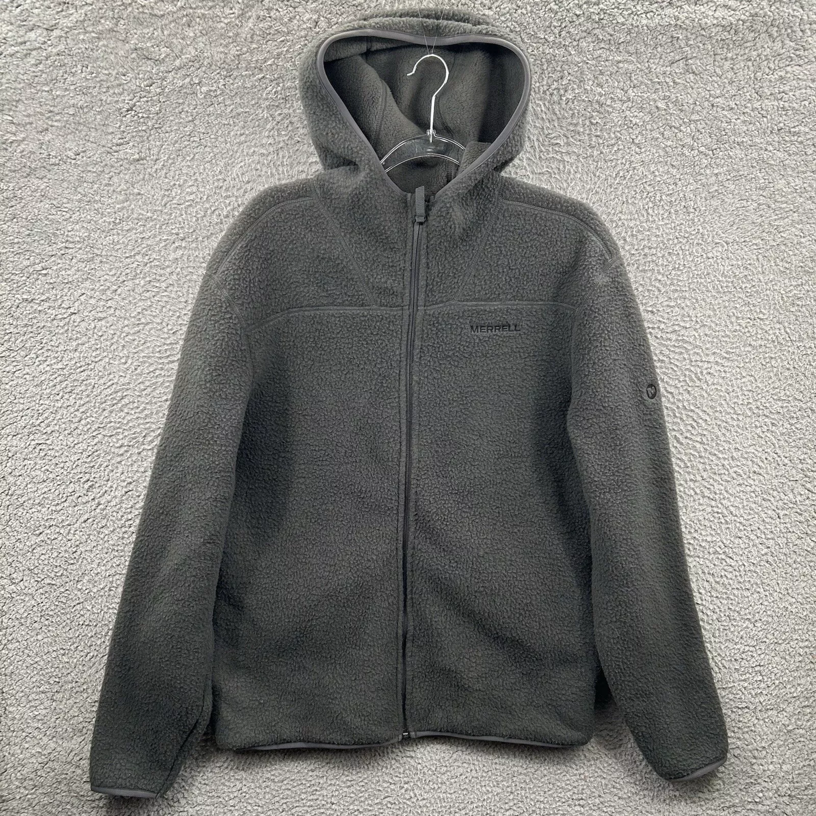 merrell fleece full zip hiking sweatshirt trail jacket