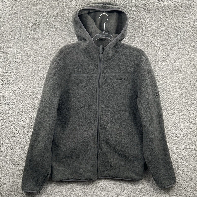 merrell fleece full zip hiking sweatshirt trail jacket
